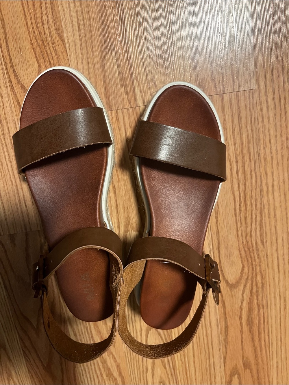 MIA Brown Platform Espadrille Sandals